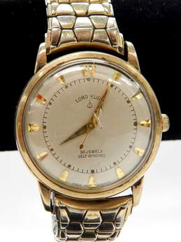 Vintage Lord Elgin Self Winding 30 Jewels Gold Tone Wrist Watch 54.3g