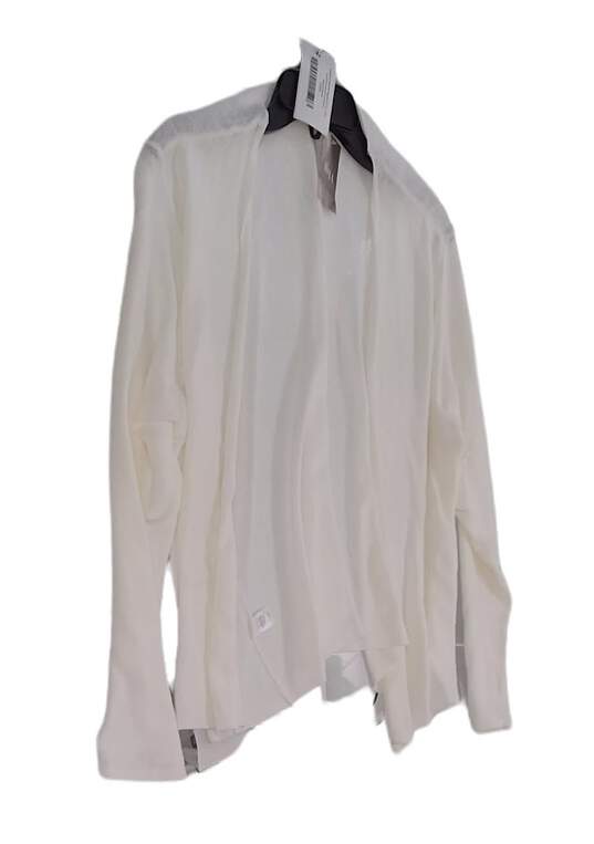 NWT Womens Cream Long Sleeve Open Front Cardigan Sweater Size 6 image number 3