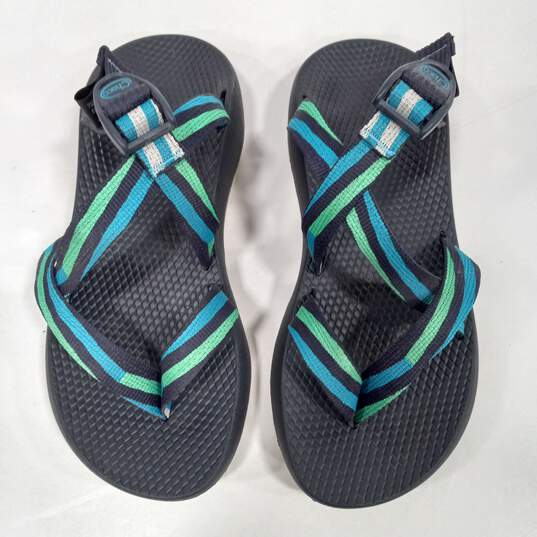 Chaco Blue, Green, Black Sandals Women's Size 6M image number 3