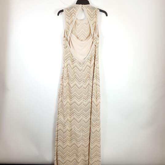 Guess Women Beige Knitted Halter Maxi Dress L NWT image number 2