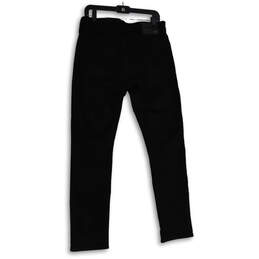 Mens Black Denim Dark Wash 5 Pocket Design Straight Leg Jeans Size 30x32 alternative image