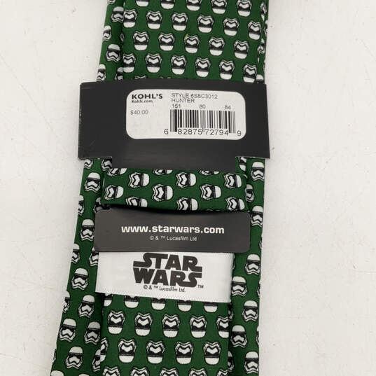NWT Mens Green Hunter Storm Trooper Adjustable Fashionable Pointed Necktie image number 4