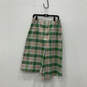 Womens Multicolor Plaid Flat Front Flap Pocket Midi A Line Skirt Size 6 image number 1