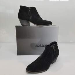 Aquatalia by Marvin K. FINN Black Suede Ankle Boot US Size 7.5M Made in Italy