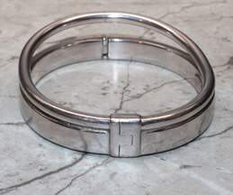 Signed Sterling Silver Split Hinged Bangle Bracelet - 27.8g alternative image
