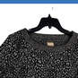 NWT Womens Gray Black Animal Print Boat Neck Pullover Sweater Size 2 image number 3