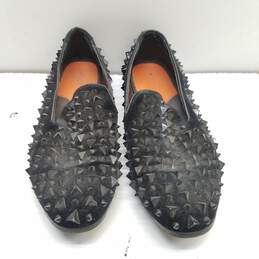 Tallia Velvet Spiked Loafers Black 9 alternative image