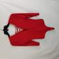 Bebe Womens Red Criss Cross Blouse S NWT image number 1