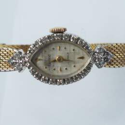 Nicolet 14k Gold & Diamond 17 Jewels Vintage Automatic Manual Wind Watch