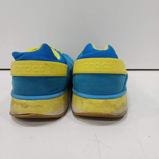 Crocs Men's Blue & Yellow Running Shoes Size 9 image number 3