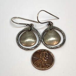 IOB Designer Silpada 925 Sterling Silver Hammered Cutout Dangle Earrings alternative image