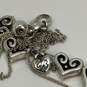 Designer Brighton Silver-Tone Link Chain Alcazar Hearts Charm Necklace image number 4
