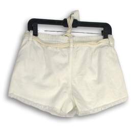 NWT Aerie Womens White Distressed Raw Hem Slash Pocket Cut-Off Shorts Size Small alternative image