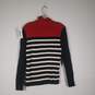 Womens Cotton Striped Turtleneck Long Sleeve Pullover Sweater Size Large image number 1