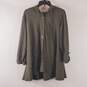 Christian Siriano Women Green Button Up Jacket 1X image number 1