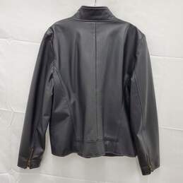 Eileen Fisher WM's 100% Genuine Leather Front Zip Jacket Size XL alternative image