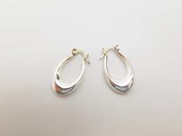 Artisan 925 Liquid Silver 5 Strand Necklace Modernist Hoop Bead Drop Earrings & Cut Out Ring 13.9g alternative image