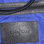 Womens Black Leather Detachable Strap Inner Pockets Charm Shoulder Bag Purse image number 7
