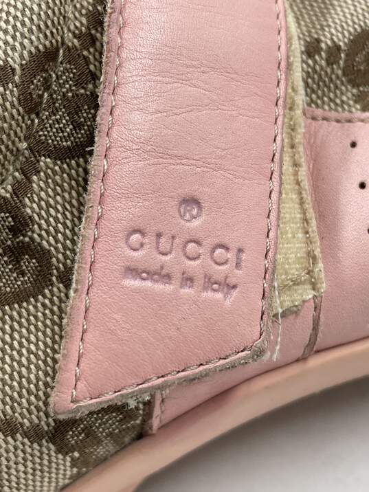 Authentic Gucci GG Pink Velcro Sneaker W 9.5B image number 7