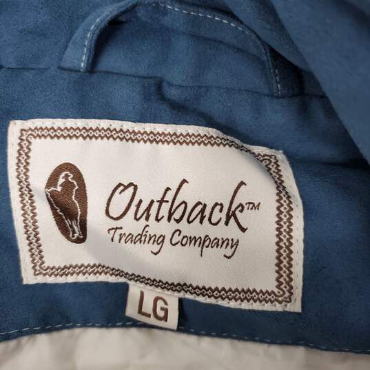 Outback Trading Company WM's Quilted Blue Vest Size LG image number 3