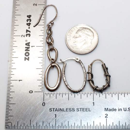 3 Pairs of Sterling Silver Earrings image number 6