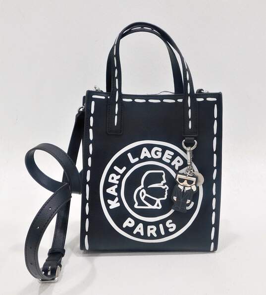 Karl Lagerfeld Black Logo Tote Bag image number 1