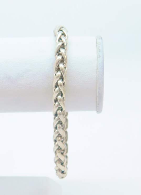 925 Sterling Silver Fancy Link Chain Toggle Clasp Bracelet 25.3g image number 3