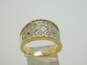 14K Yellow Gold 0.77 CTTW Round Diamond Pave Tapered Ring 10.1g image number 5