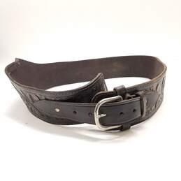 Unbranded Western Leather Cartridge Holster Belt Size 44