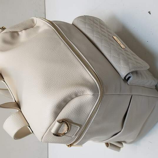 Buy the Luli Bebe Monaco Diaper Bag Backpack White | GoodwillFinds