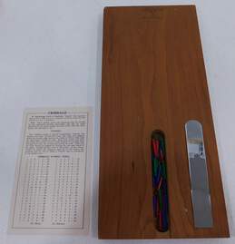 Vintage Drueke Cribbagemaster No. 1950 Wood Cribbage Board Game Once A Round IOB alternative image