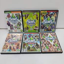 Bundle of 6 Assorted The Sims Computer Games & Expansion Packs In Case