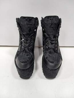 KillStar Crush Women's Black Velvet Platform Shoes Size 10 alternative image