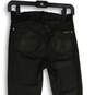 Womens Black Leather Shiny 5-Pocket Design Skinny Leg Ankle Pants Size 25 image number 4