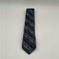 Mens Blue Gray Silk Adjustable Classic Pointed Designer Neck Tie One Size image number 1