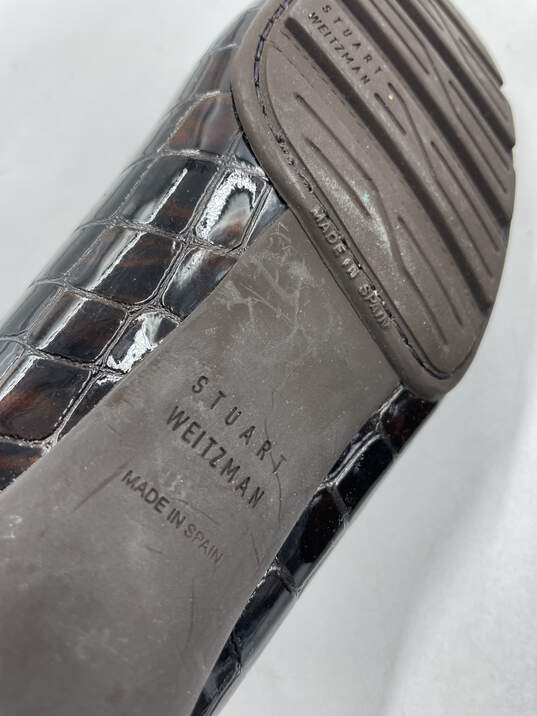 Authentic Stuart Weitzman Moc Croc Loafers W 7.5M image number 7
