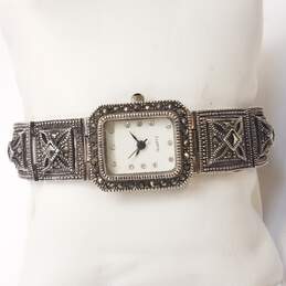Unbranded 925 Sterling Silver, Crystal & Marcasite Quartz Watch