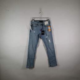 NWT Mens Blue Slim Fit Performance Denim Straight Leg Jeans 27X30