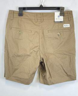 NWT Ben Sherman Mens Beige Essex Flat Front Regular Fit Chino Shorts Size 32W alternative image