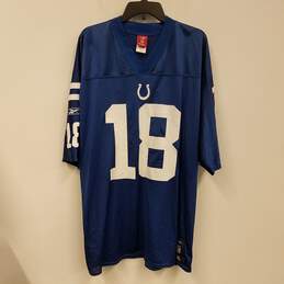 Mens Blue Indianapolis Colts Peyton Manning #18 Football NFL Jersey Size XL