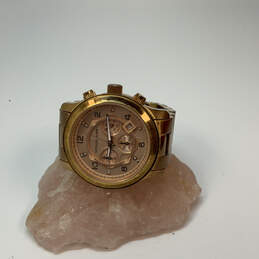 Designer Michael Kors MK8164 Gold-Tone Chronograph Dial Analog Wristwatch