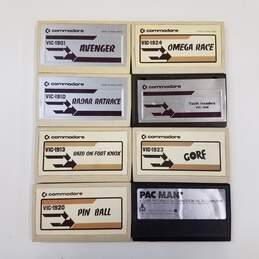 Lot of 8 Vintage Commodore VIC-20 Game Cartridges