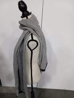 Coach Black & White Knit Wool Blend Scarf Unisex OSFA alternative image