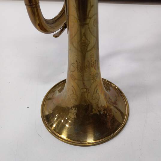 Vintage Sterling Brass Trumpet in Hard Case image number 3