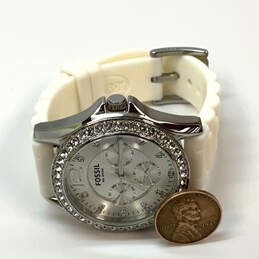 Designer Fossil ES-2344 Silver-Tone Chronograph Dial Analog Wristwatch alternative image