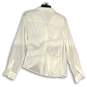 Allsaints Womens White Long Sleeve Collared Button-Up Shirt Size Medium image number 2
