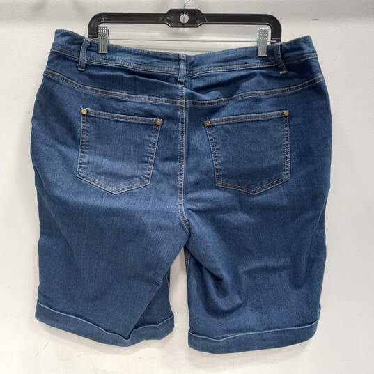 Women's Woman Within Denim Mom Shorts Size 18W image number 2