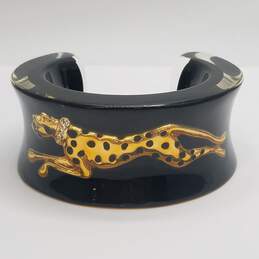 Lucite Panther 5 1/4" Cuff Bracelet 122.5g alternative image