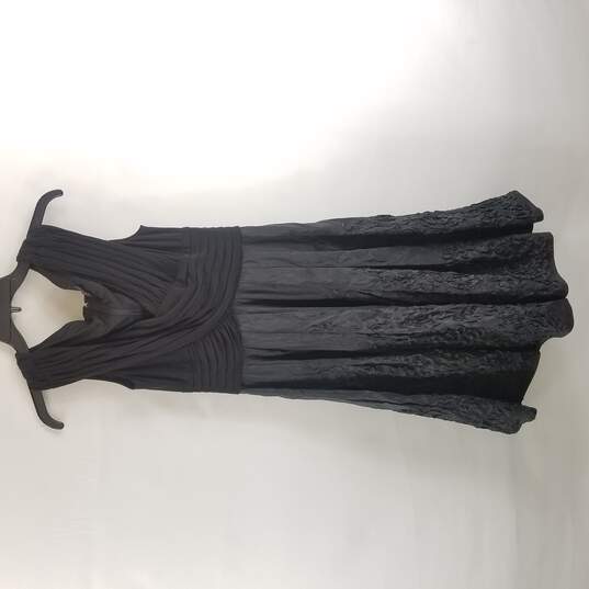 Adrianna Papell Women Black Evening Midi Dress Size 6 S image number 1