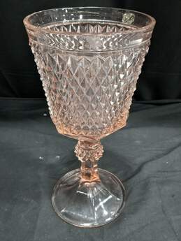 VINTAGE INDIANA PINK GLASS COMPOTE CANDY DISH